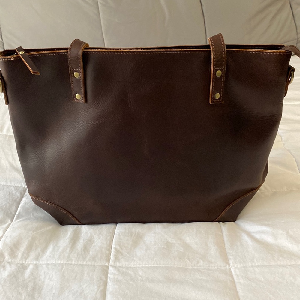 Montana Hudson LEATHER ZIP TOTE with Wallet